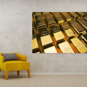 tablou canvas lingouri de aur